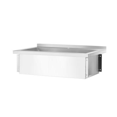 Stůl s jednokomorovým dřezem, bez zpětného krytu – přišroubovaný, hloubka 600 mm, HENDI, Budget Line, 800x600x(H)850mm | 811009
